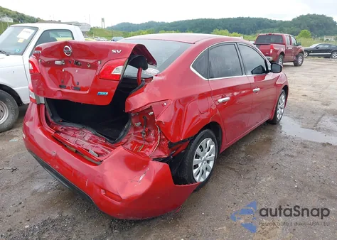 2014 Nissan Sentra Fe+ S/Fe+ Sv/S/Sl/Sr/Sv z USA, uszkodzony, nr VIN 3N1AB7AP8EL643082